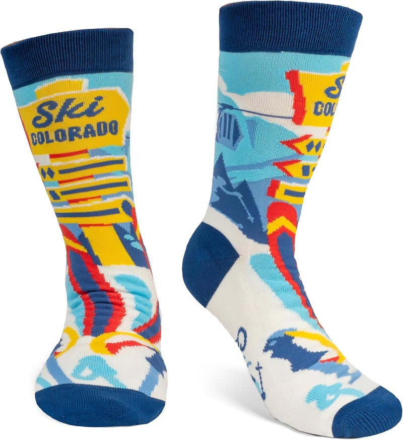 Lavley Ski Socks - Funny socks for skiers and snowboarders - Unisex novelty gift - Great for birthdays or holidays - Image 4